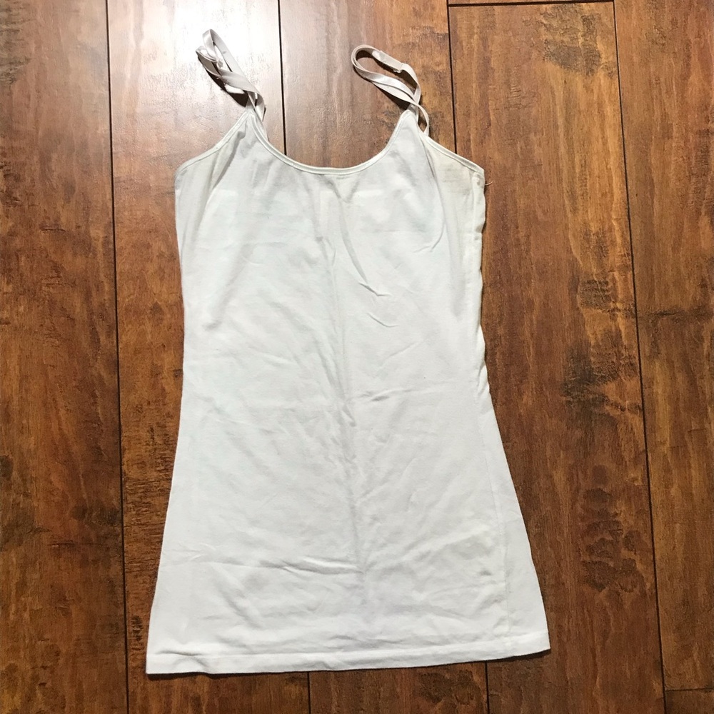 Long White camisole tank medium